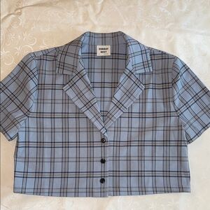 Aritzia Sunday Best Tuesday Shirt Gingham Size XS